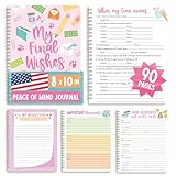 End of Life Planner Organizer Binder - When I Die Book Planners, Death Book Planner Organizer, Death Planning Organizers, Emergency File Notebook, Funeral Planning Books, Designed in USA