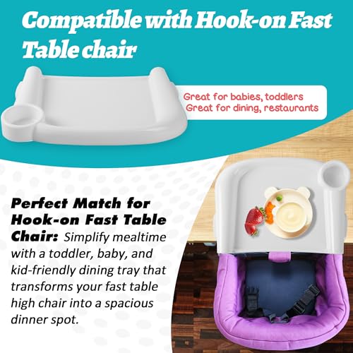 Image of High Chair Tray Cover Compatible with Stokke Tripp Trapp Chair with Cup Holder and Baby Dining Tray Compatible with in-gle-sina Fast Table Chair