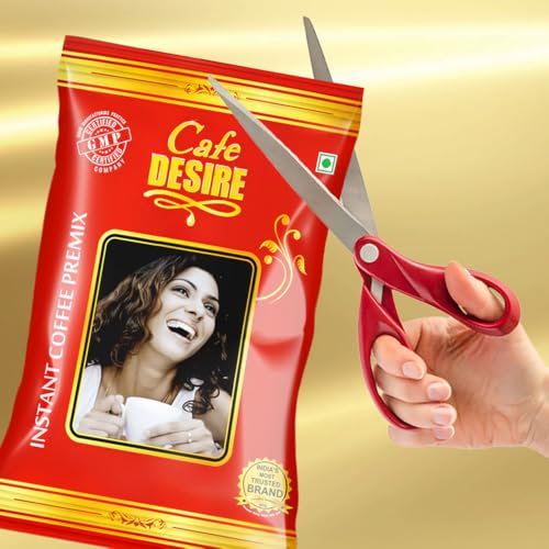 Image of Cafe DESIRE I DRINK SUCCESS Instant Coffee Premix Red Range (3 kg) | 1 Kg Pack x 3 | Milk not required | Just add Hot Water | Rich Taste as home-made | Use manually and also Suitable for all Vending Machines | 3 in 1 Coffee | Makes 250 cups - CD5