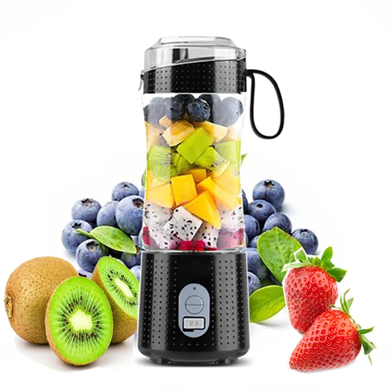 Portable Blender Personal Size Blender - 13Oz USB Rechargeable 4000mAh Mini Blender | BPA-Free 6 Blades Juicer Cup for Juice, Shakes and Smoothies, Food Mixer | For Home Sports Outdoors Travel Blender