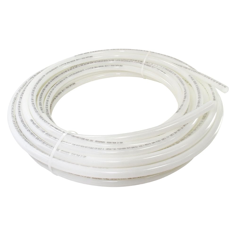 Uponor Wirsbo f1041000 aquapex blanco tubo bobina de 100 ft (pex-a) – seguridad contra incendios, fontanería, calefacción y refrigeración radiante, 1 "