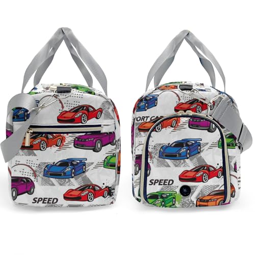 Personalized Grunge Sport Race Cars Customized Multi-functional Handbag Travel Bag,Sports and Fitness Duffel Bag3