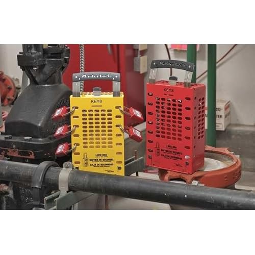 Master Lock 503RED Roter Gruppen-Schlüsselkasten von Latch Tight™, zur Wandmontage oder tragbar für 14 Mitarbeiter