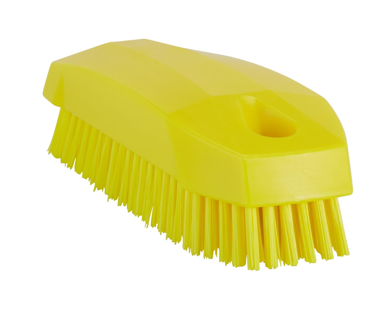 Vikan 64406 Hard Hand Brush S/Nailbrush, Yellow, 130mm Length, 50mm Width, 40mm Height