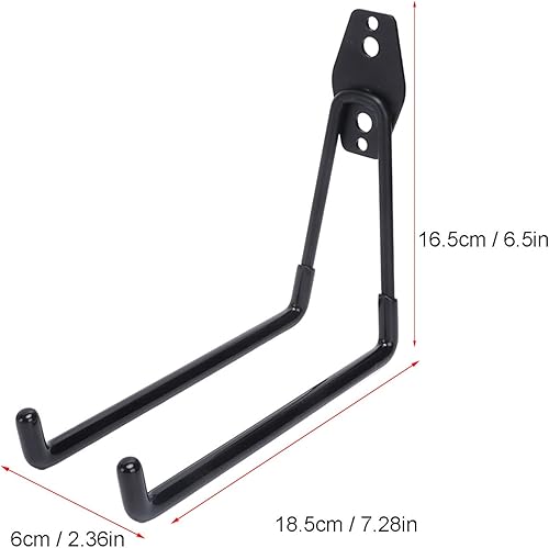Miniatura 7 de Demeras Perchas de garaje, hierro ahorrador de sape, fuerte capacidad de carga, 2 ganchos de almacenamiento de pared para tienda de garaje (estilo A