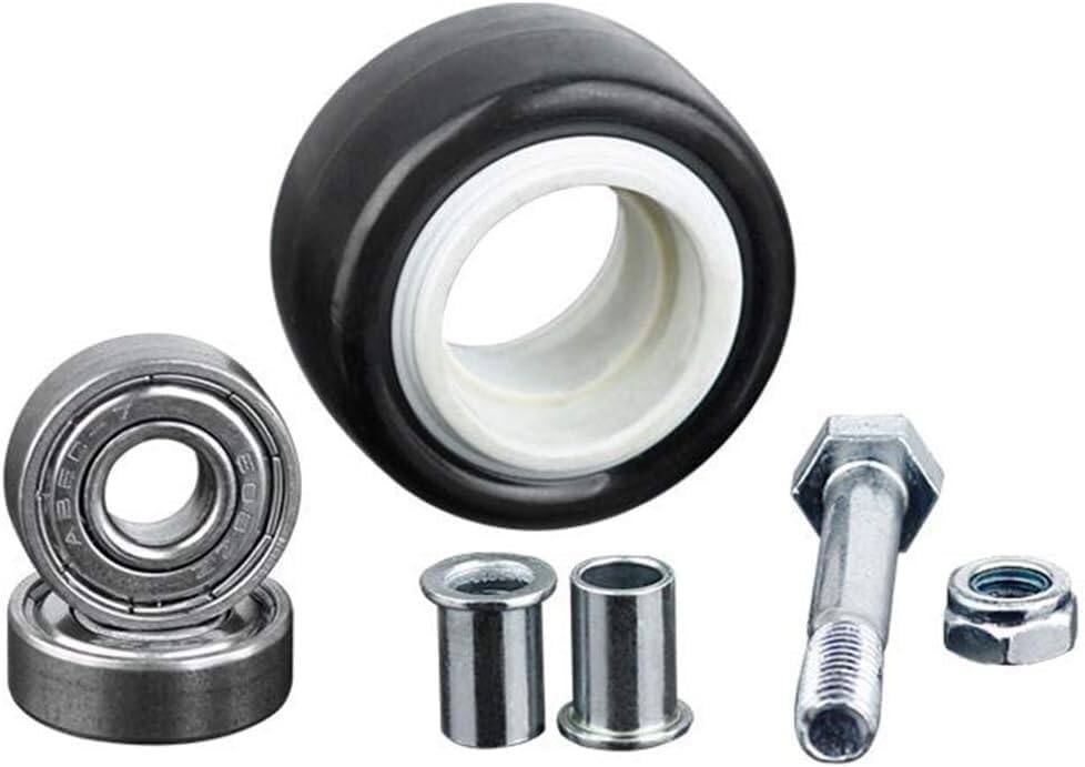 頑丈なキャスターホイール 4 ヘビーデューティー 200kg ポリウレタンゴム回転式トロリー家具ブレーキ ブラック(2 inch)