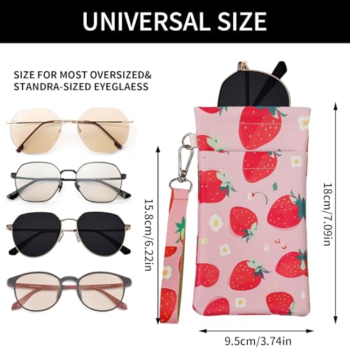 Image of Double Eyeglass Case Soft Dual Glasses Case for Women Men Travel Squeeze Top Sunglasses Cases Eyeglasses Pouch