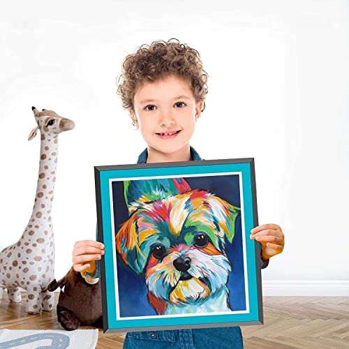 Stamped Cross Stitch Kits-Dog Counted Cross Stitch Kits for Adults Beginners,Arts and Crafts Embroidery Kits,Full Range of Cross-Stitch Stamped Kits Needlecrafts for Home Wall Decor11.7X11.7inch - Thumbnail 4