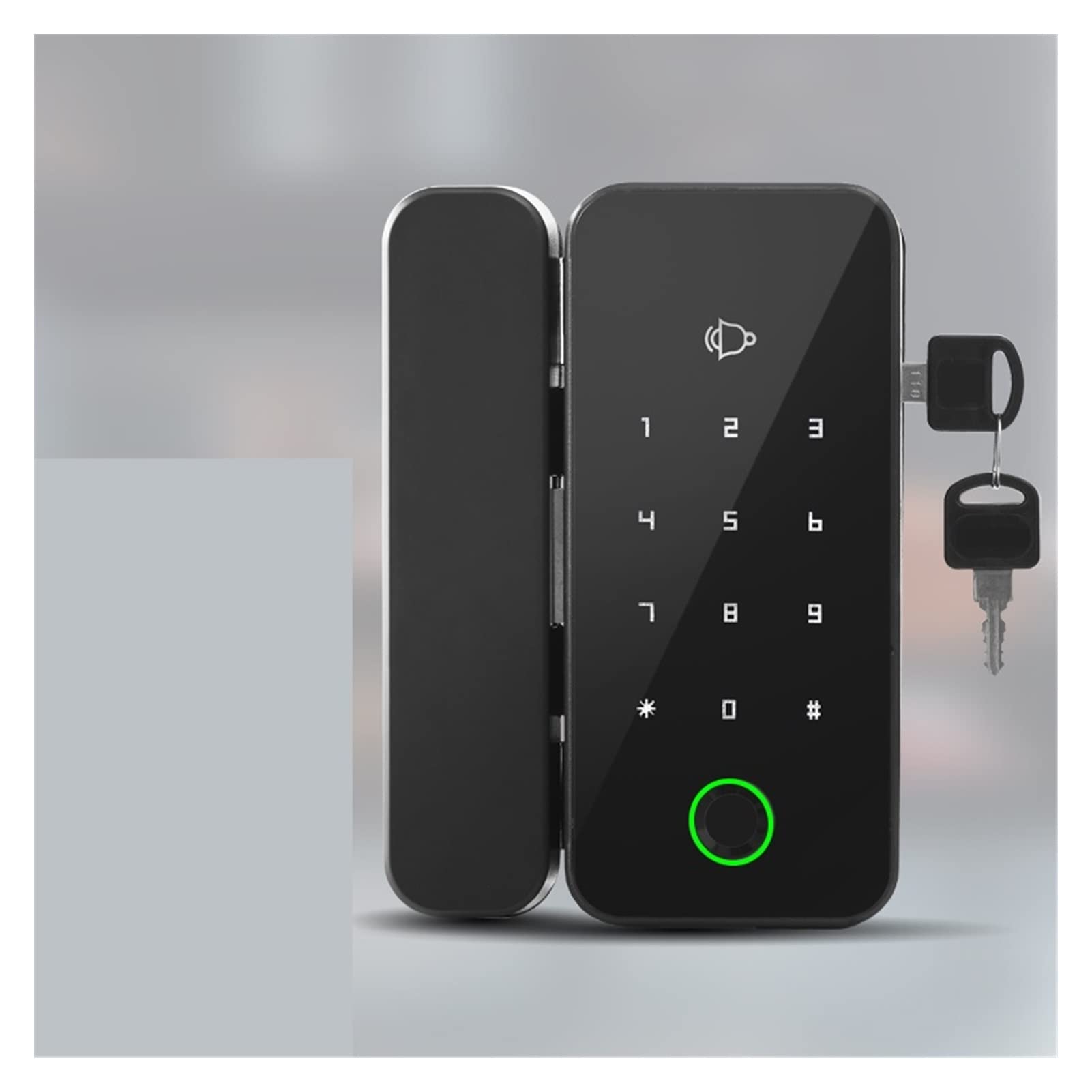 Bluetooth Smart Glass Drzwi Biometryczny blokada linii papilarnych IC. Kod karty Pilot App Oferujący Otwieracz do przesuwania(Type1(Two side glass)