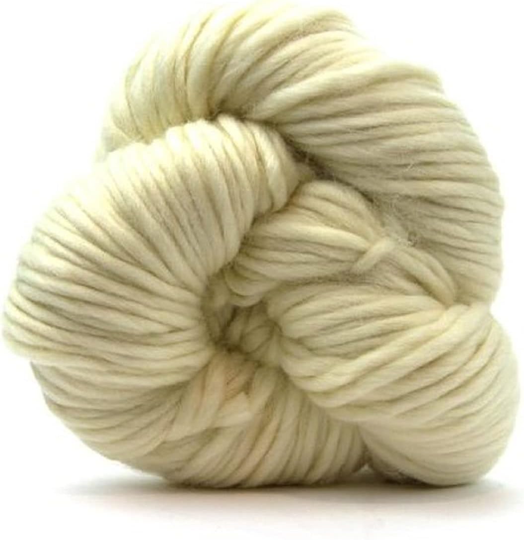 Revolution Fibers Merino Super Bulky (Chunky) Weight Yarn | 200 Grams, Approx 140 Yards, Thick Undyed White Yarn for Knitting, Crochet, Soft and Fuzzy Woolen Hank for Blankets, Sweaters, Hats