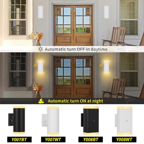 Image of Dusk to Dawn Outdoor Wall Lantern, Anti-Rust Waterproof Wall Lamps