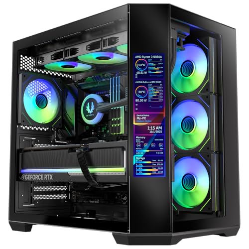 BitFenix Digital T10 EF 850W 80+Bronze 8.8"ARGB USB 3.1 ATX Mid Tower Siyah Kasa BFC-KT10EFBBK850-4A