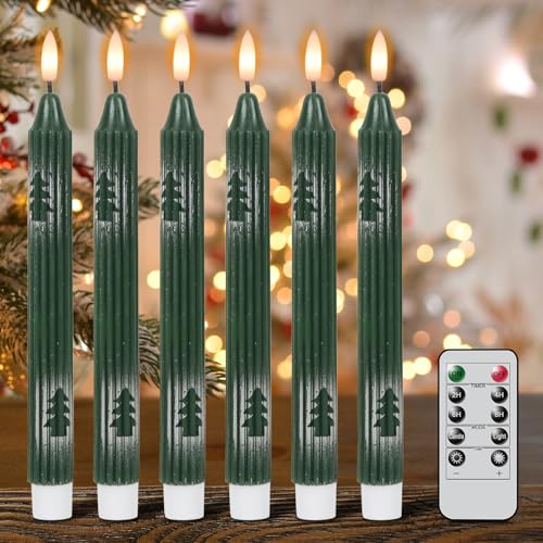 Image of Wondise Christmas Flameless Taper Candles with Remote and Timer