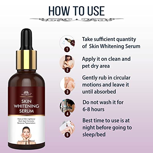 Image of INTIMIFY Face Serum For Women, Vitamin C Serum For Glowing Skin, Dry Skin & Oily Skin Skin Whitening, Brightening & Lightening, Suitable For All Skin Types (30 ml) Pack of 1