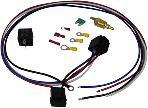 Miniatura 7 de Radiador compatible con Jeep CJ5 CJ6 CJ7 1972-1986 y Scrambler ATMT, radiador de aluminio completo de 4 filas + 2 ventiladores de 10 pulgadas +