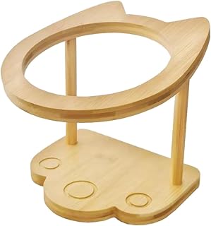 Baoblaze Suporte para tigelas elevadas para animais de estimação Suporte para tigelas elevadas para água para gatos Dispensador de alimentos para animais de, uma