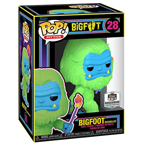 Funko 69592 Pop! Myths - Bigfoot with Marshmallow HQ Blacklight Exclusive Limited Edition #28, Multicolor - Image 3