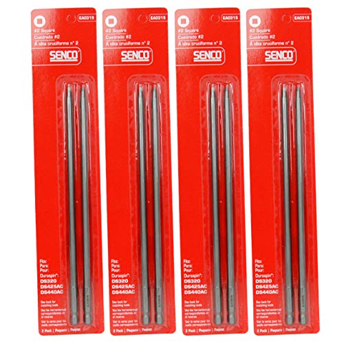 Senco EA0315#2 Square Duraspin Drive Bits - 4 Pack