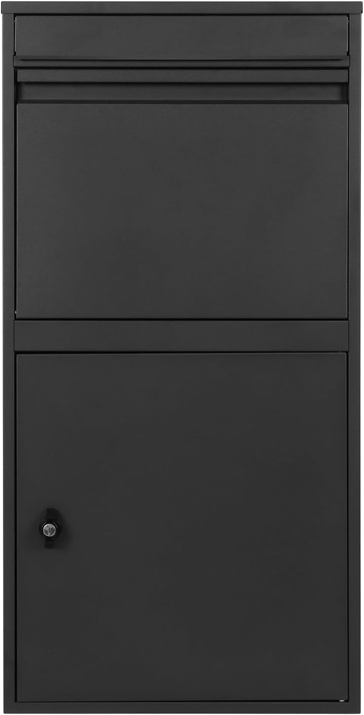 Anti-Theft Parcel Drop Box for Outside Extra Large Package Delivery Box with Lock Modern Mailbox for House Porch Curbside
