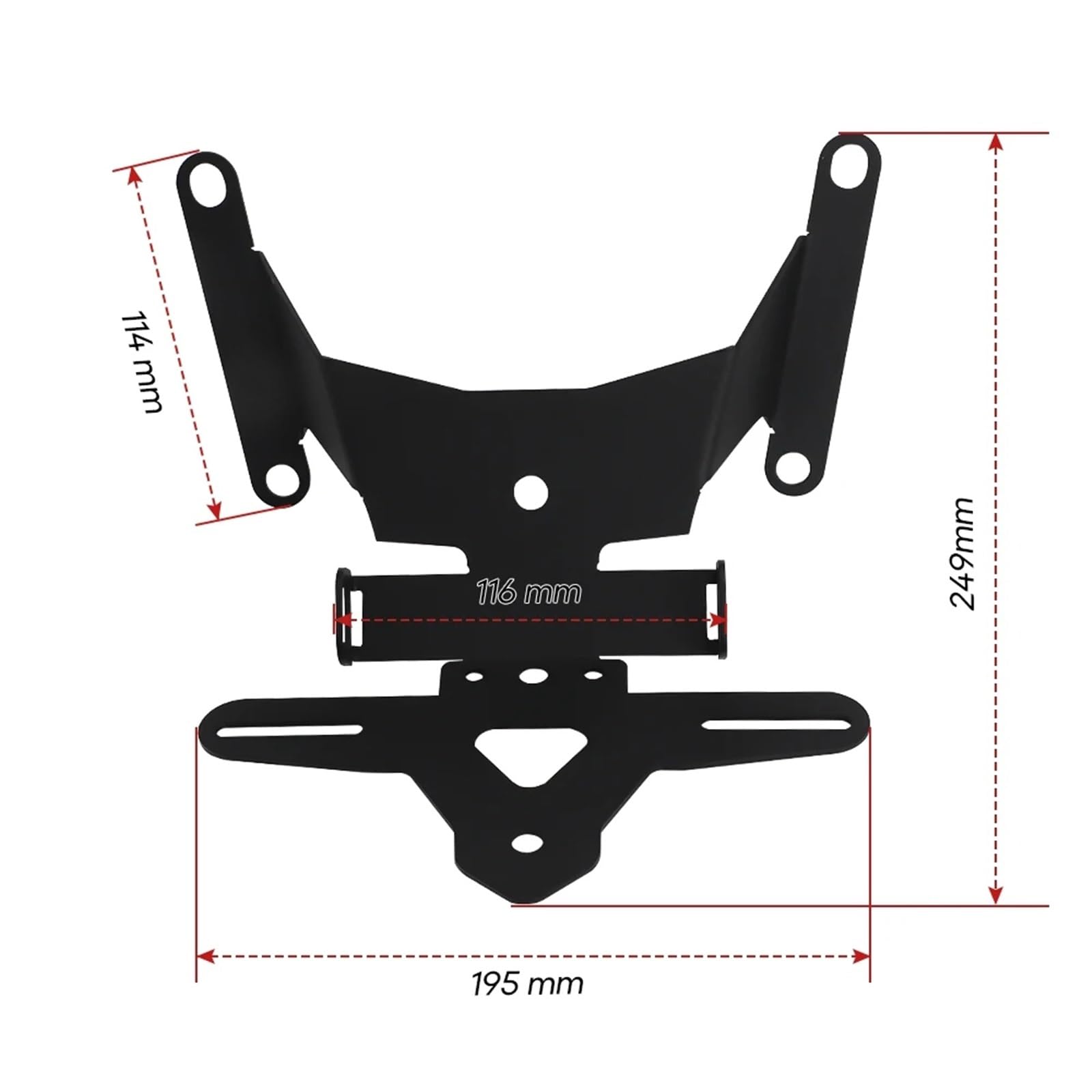 Kennzeichenhalter Kompatibel Mit CB650R Für CBR650R 2019-2023 Motorrad-Kennzeichenhalterung Nummernschildhalter Rücklichthalterung Zubehör(2019-2020)