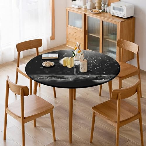Nappe ronde ajustée élastique pissenlit imperméable pour table de camping - 8