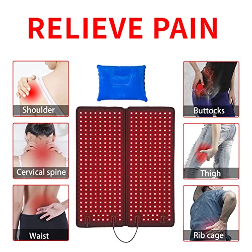 Dgxinjun Red Light Therapy Devices Near Infrared Led Large Pad Back Pain Relief For Lower Back Body Hip Shoulder Neck With Pulse Mode Home Use Fda Cleared #TOP5