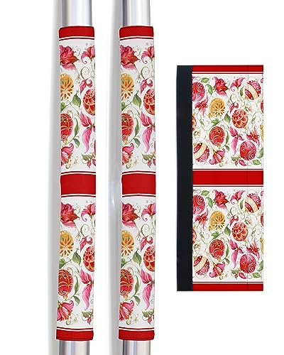 Butter-fly Orange Refrigerator Door Handle Covers Set of 2 for Dishwasher Microwave Oven Fridge Stove Appliance Door Handles,Washable Kitchen Decor Accessories,Vintage Country Rustic Aesthetic Art