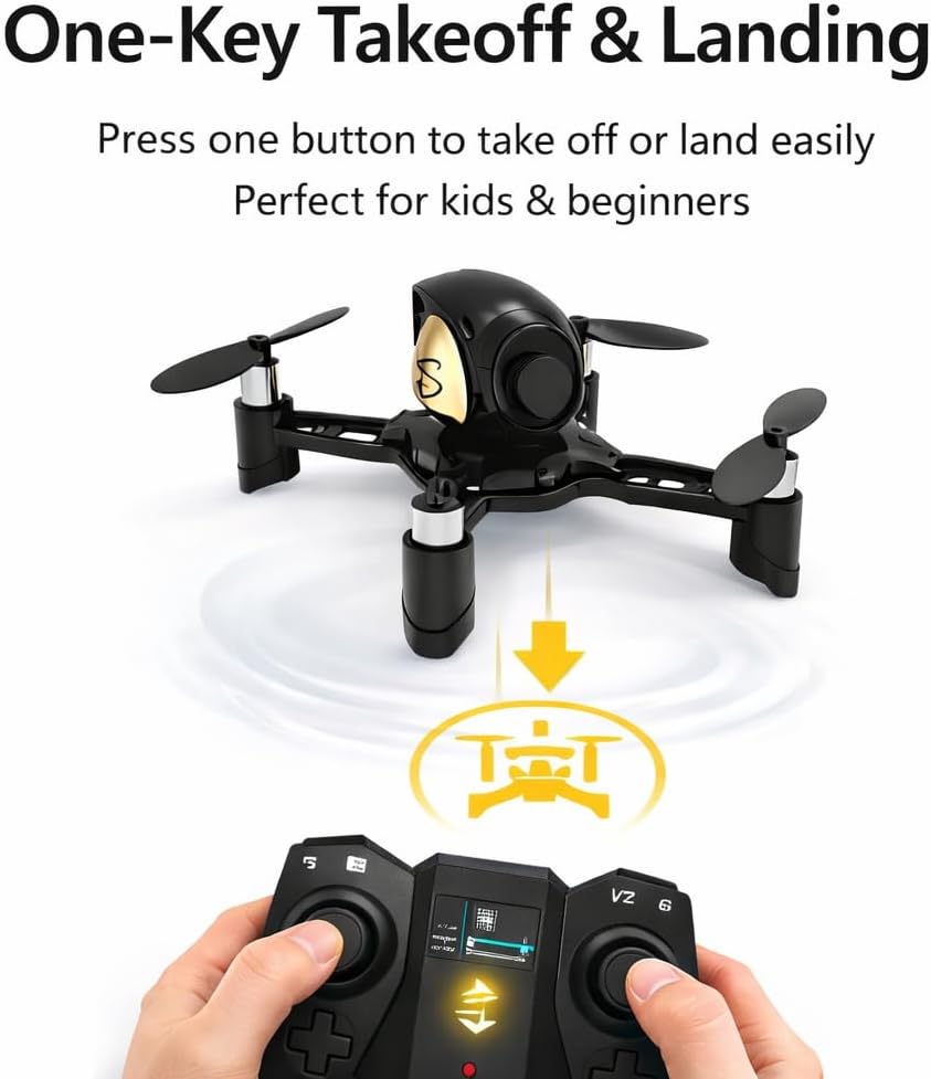 REMOKING Mini Drone for Kids with One-Key Takeoff/Landing, Headless Mode & Altitude Hold, Safe Lightweight RC Quadcopter Indoor Drone Toy for Boys & Girls Ages 6+, Perfect Beginner Gift