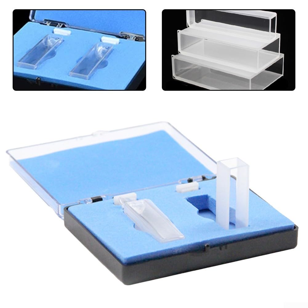 Cuvette al quarzo ad alte prestazioni per spettroscopia a infrarossi da laboratorio, confezione da 2 (10 mm)