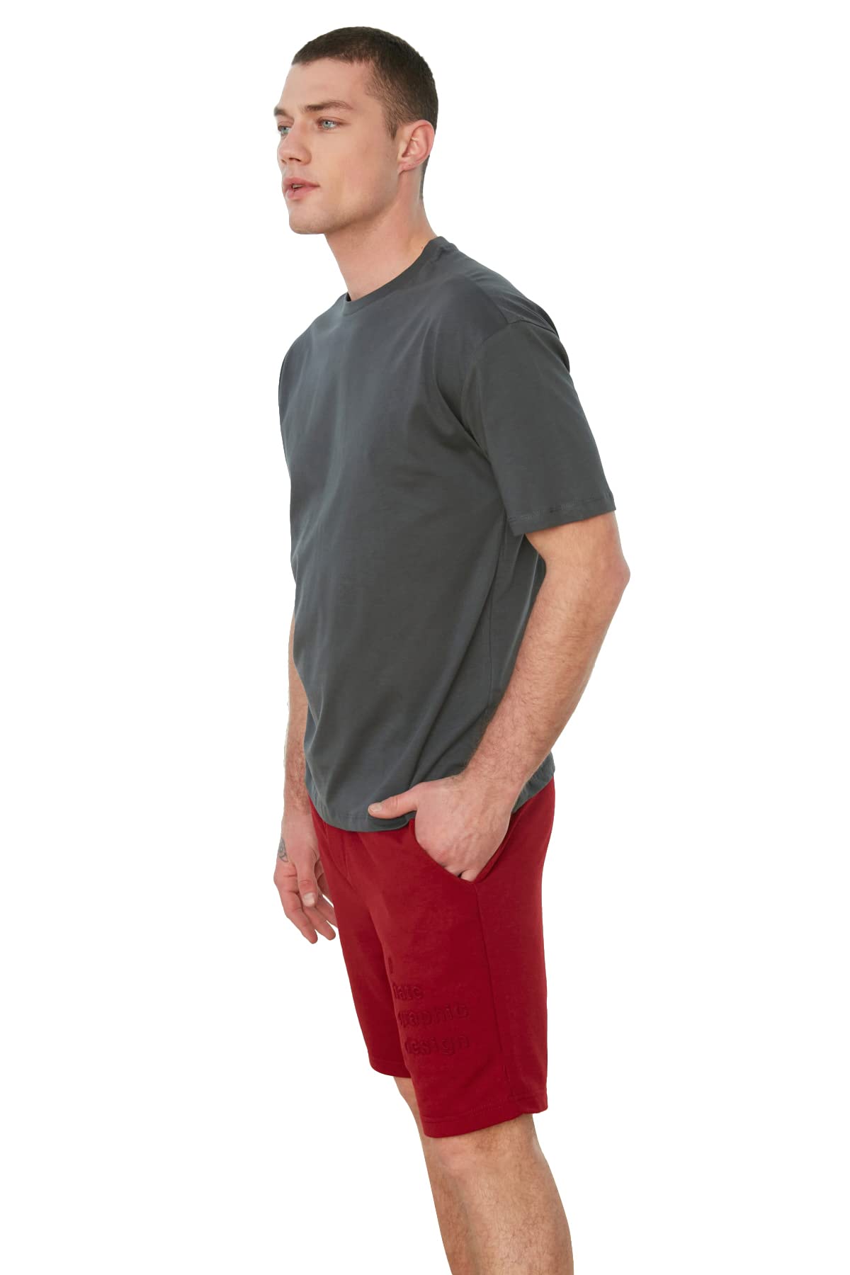 Trendyol Man Relaxed Basic Crew Neck Knit T-Shirt