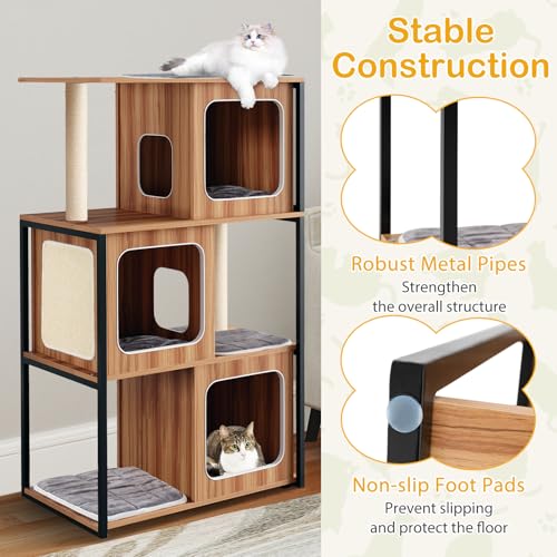 PETSITE Árbol para Gatos de Madera 52 pulgadas miniatura 7