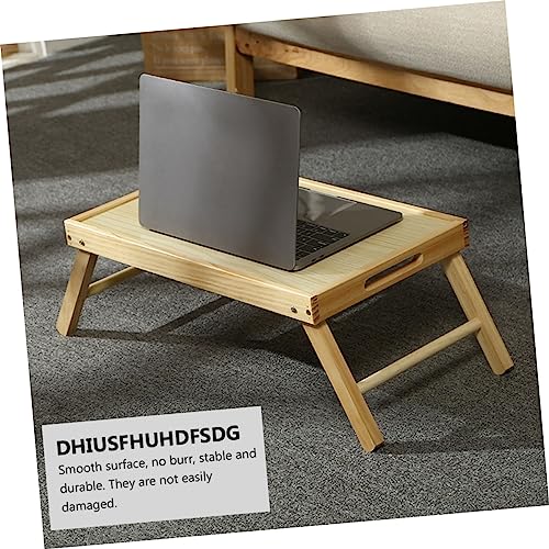 Table d'étude pliable en bois beige Uonlytech pour ordinateur