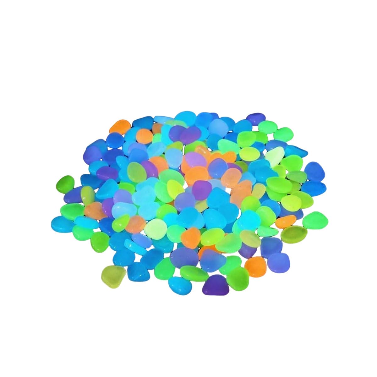 Luminous Stones for Garden and Home Decoration, Glow Pebbles Glow in The Dark Rocks Outdoor Mixed Color (2000PCS)