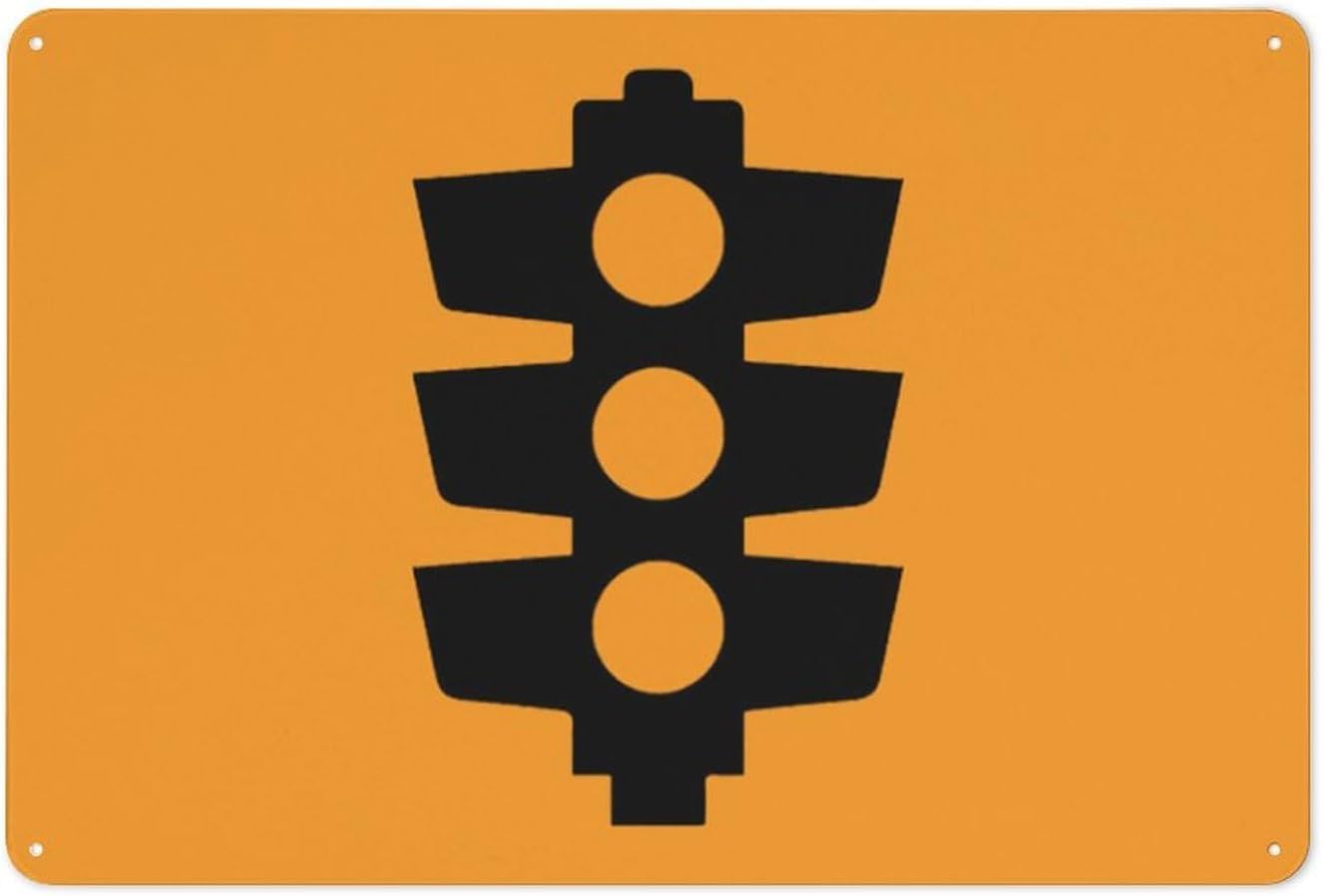 Traffic Signals Rust-Free Aluminum Warning Sign - Weather Resistant, Waterproof, Easy to Mount for Roadside, Intersection, School Zone, Indoor/Outdoor 8x12 inch