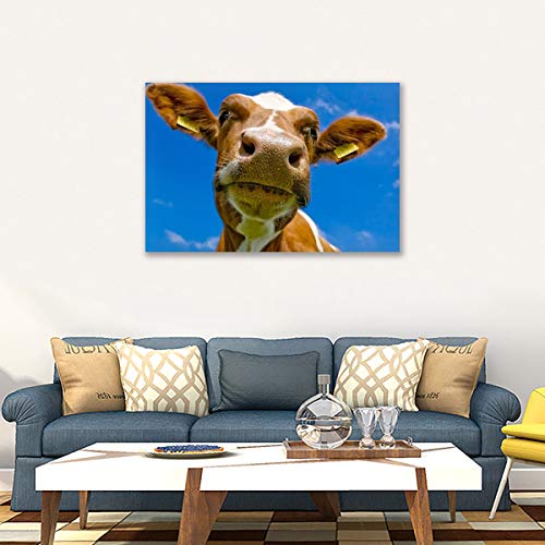 Impression toile vache Highland pour créer un salon cosy et nature