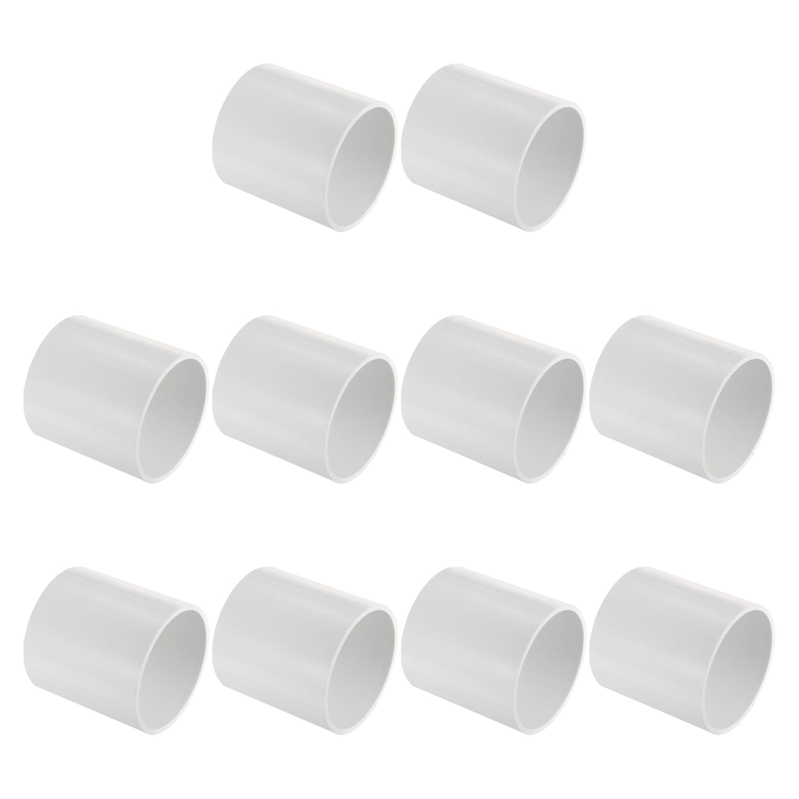 PATIKIL Accoppiatore Raccordo Tubo in PVC da 3-1/2", 10pz Connettore a Presa a Scorrimento per Tubi per Sistemi di Irrigazione a Goccia Sprinkler Industriale Domestico, Bianco