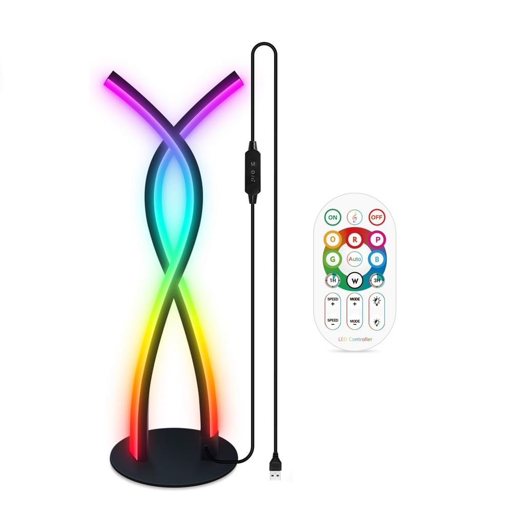Lampe table LED connectée avec veilleuse chambre et contrôle Bluetooth