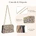 Imagen de DEEVORCA Mujer Bolso de Hombro Mujer Exquisito Bolso de Mensajero Voltear Bolso Bandolera Viajar Vacaciones Bolso Tipo Mensajero Fiesta de la Tarde Bolsa Cadena Impermeable PU Cuero Multicolor
