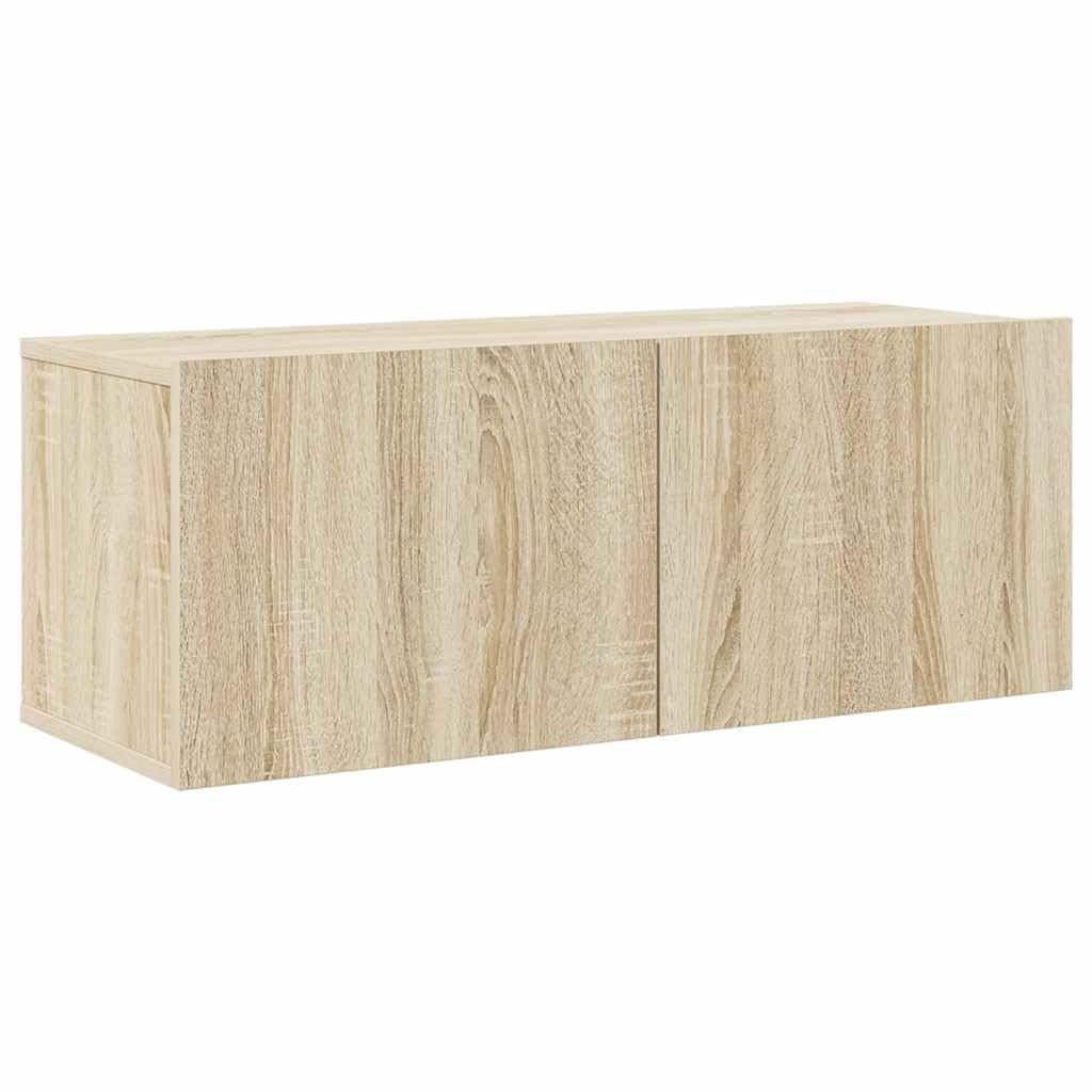 8-TLG Sonoma - Juego de 8 tablas de pared de madera de roble, 240 cm de ancho, aparador moderno para TV con amplio espacio para salón y dormitorio