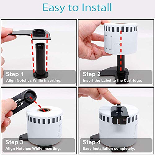 Colorwing Compatible Continuous Paper Labels Replacement For Brother Dk-2205 62Mm X 30.48M(2.4" X 100Ft) Shipping Address Labels, For Brother Ql-800, 810W, 820Nwb, 1110Nwb, 8 Rolls With 1 Frame #TOP4