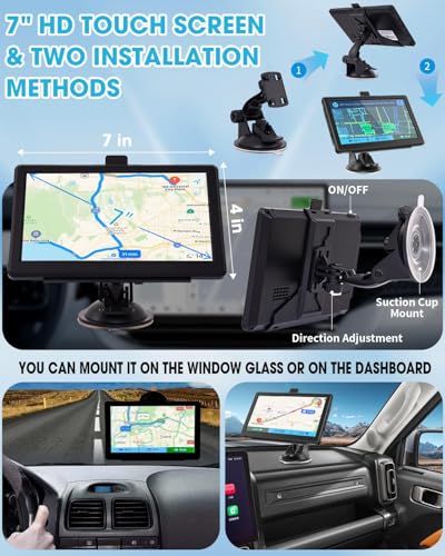 image for Cutebe GPS Navigator for Car Truck RV, Truck GPS with 7'' Touchscreen,