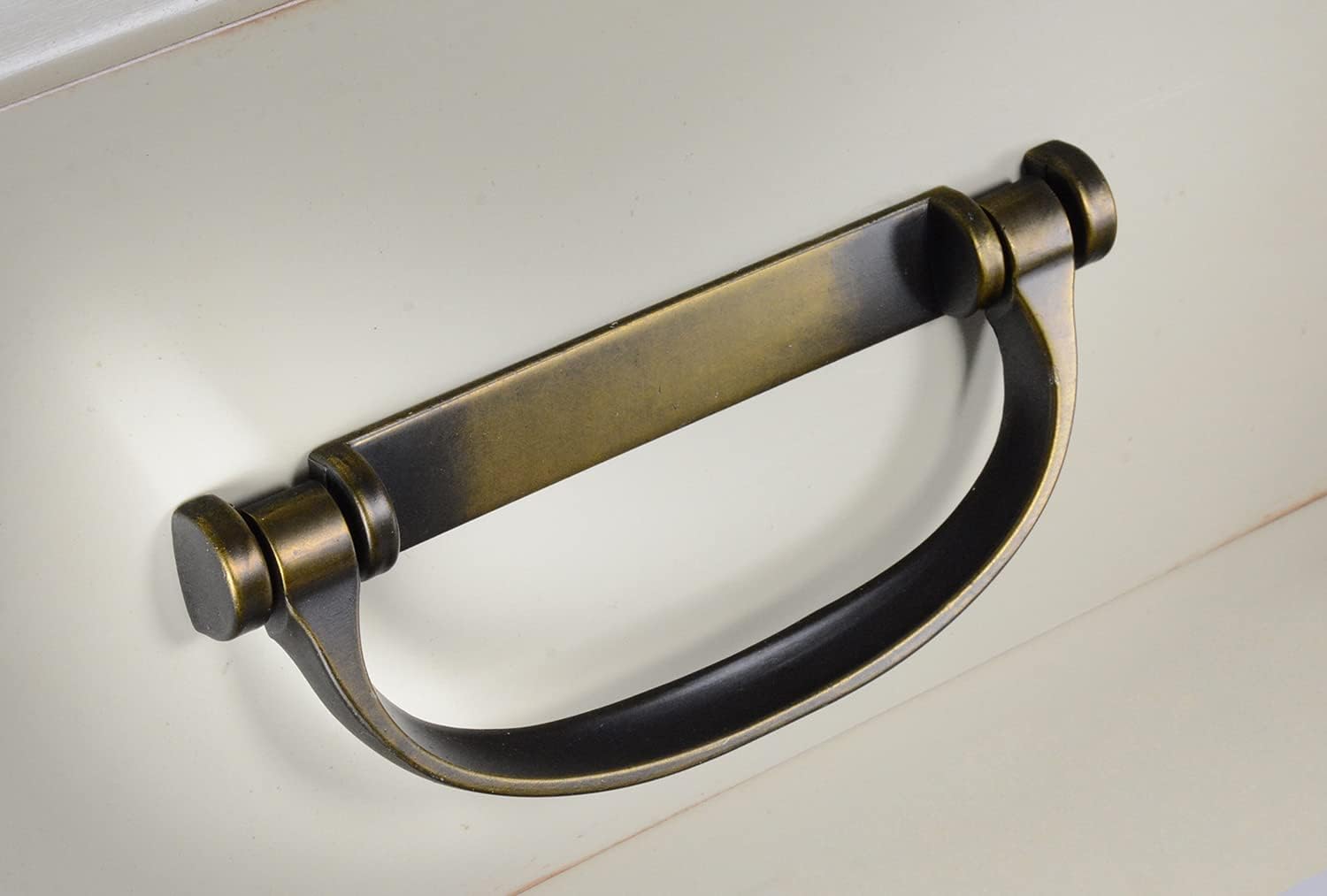 Knob Deals #5228-3" (76mm) Furniture Dresser Bail Pull, Antique Brass - 10 Pack