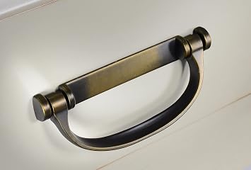Knob Deals #5228-3 (76mm) Furniture Dresser Bail Pull, Antique Brass - 10 Pack