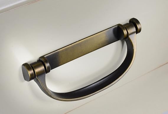 Knob Deals #5228-3 (76mm) Furniture Dresser Bail Pull, Antique Brass - 10 Pack