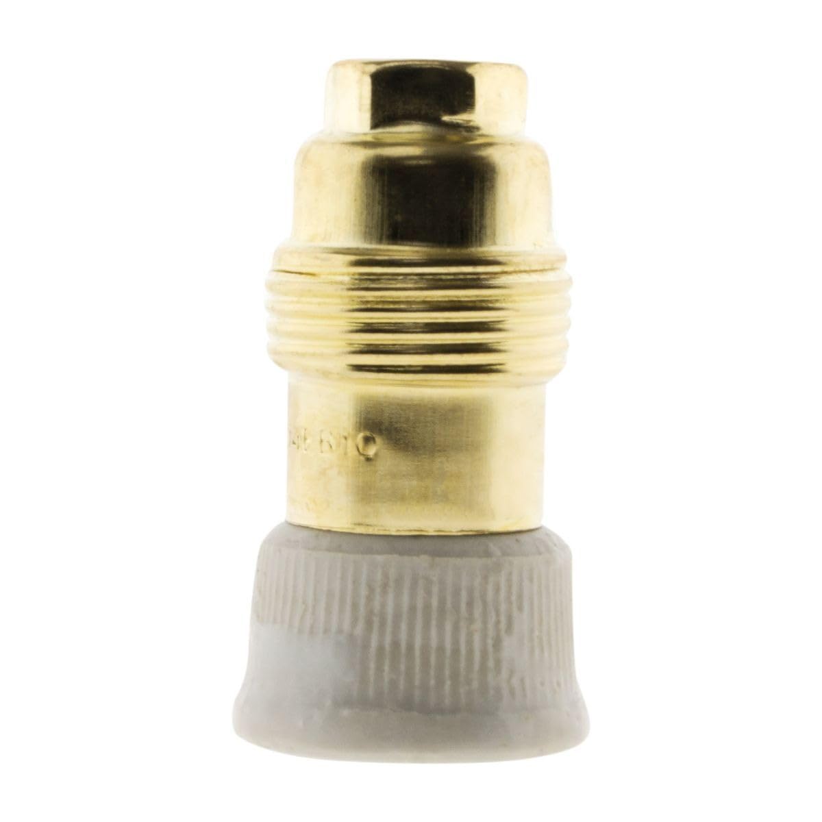 Douille E27 Acier Laitonné Zenitech Avec Double Bague Et Borne De Terre - Pour Extérieur