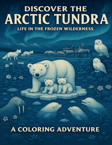 Discover the Arctic Tundra: Educational Coloring Book for Kids Ages 5-12: Life in the Frozen Wilderness - 20 Arctic Pages + Educational Activities (Discover World Ecosystems)