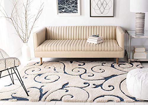 Image of F & B Rugs Luxurious Luck high Density Thick & Soft Shaggy Carpet Microfiber 2 Inch Pile Height 6 x 8 feet