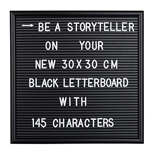 Relaxdays Letterboard, 145 Buchstaben, Zahlen, Sonderzeichen,...