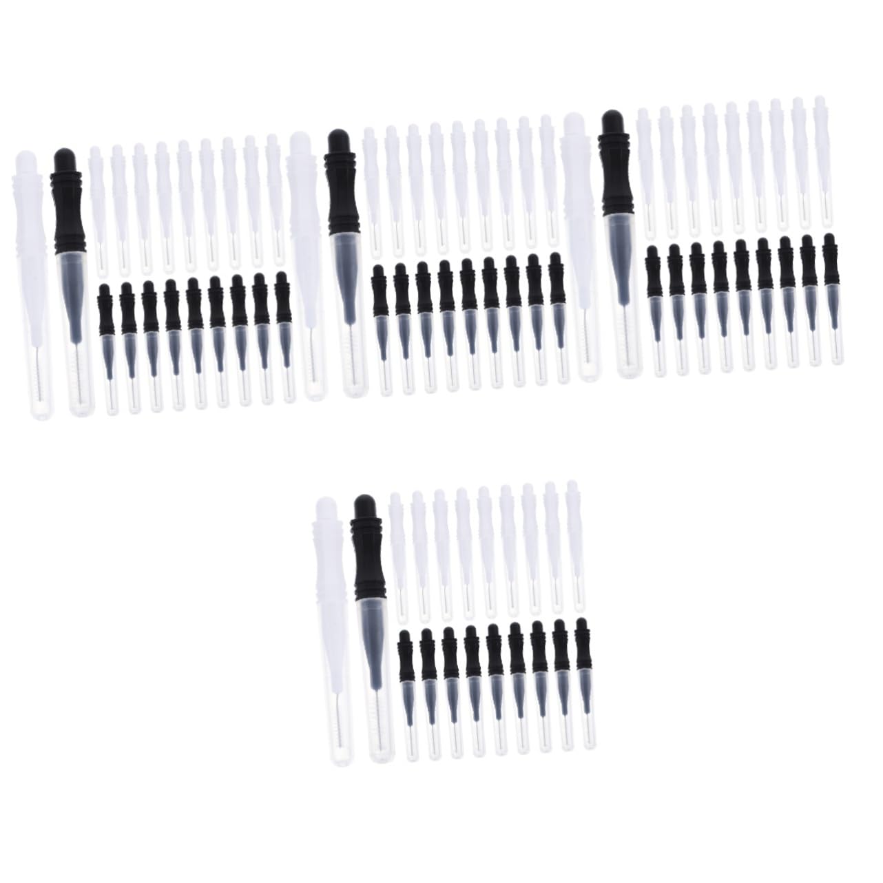 minkissy 4sets Perfect Eyebrow Shaper Kit Micro Brush Brow Brush Caps for Lamination 60pcs*4