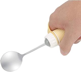 XJZHANG Sztućce z uchwytem składana obrotowa łyżka dla osób niepełnosprawnych lub osób cierpiących na drżenie i drliwe ręce, specjalna zastawa stołowa dla osób starszych z możliwością regulacji widelca pałeczki